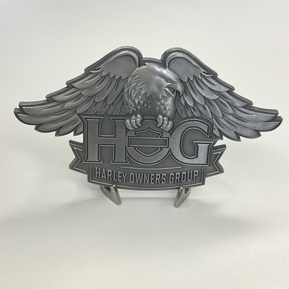 Harley-Davidson HOG Collector Metal Plaque with Stand - Picture 1 of 4